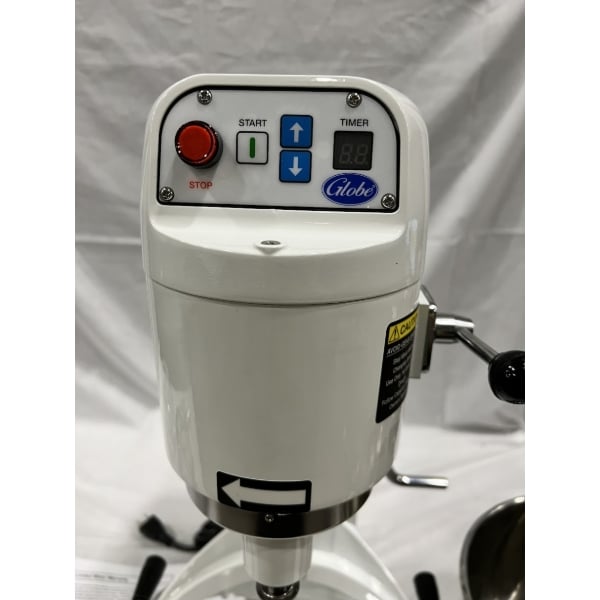 Scratch and Dent Globe SP08 8 Qt. Bowl Lift Countertop Mixer with Guard & Standard Accessories - 120V, 1/4 hp