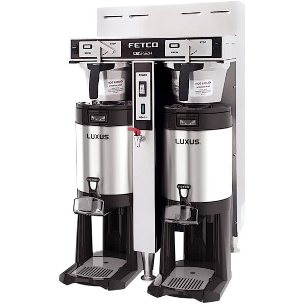 Scratch and Dent Fetco CBS-52H-15 C52036 Stainless Steel Twin Automatic Coffee Brewer - 120/208-240V
