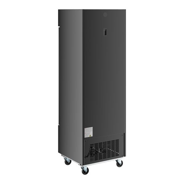 Scratch and Dent Avantco GDC-12F-HC 27" Black Swing Glass Door Merchandiser Freezer with LED Lighting