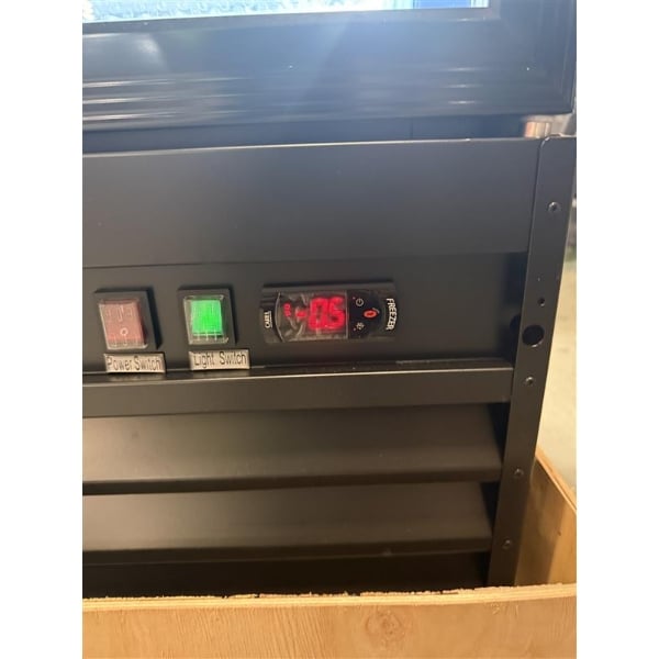 Scratch and Dent Avantco GDC-12F-HC 27" Black Swing Glass Door Merchandiser Freezer with LED Lighting