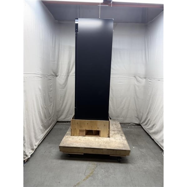 Scratch and Dent Avantco GDC-12F-HC 27" Black Swing Glass Door Merchandiser Freezer with LED Lighting