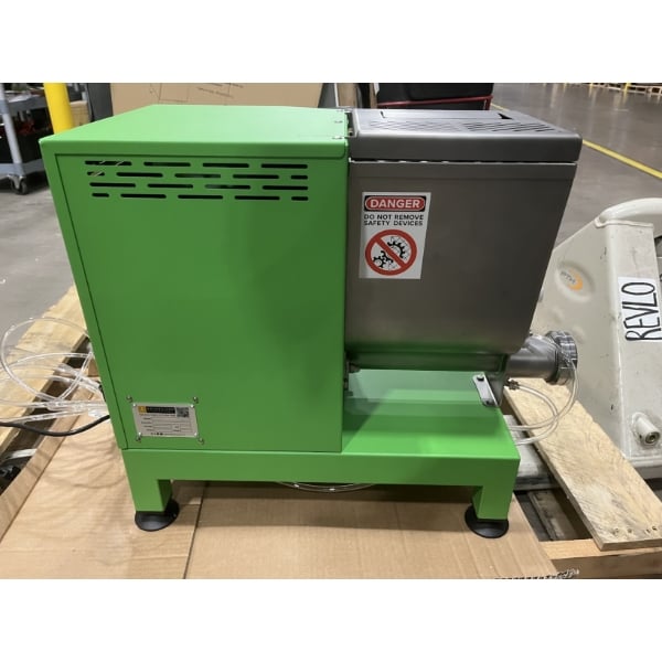 Scratch and Dent Arcobaleno AEX20 Emma 7 lb. Electric Countertop Pasta Extruder with Water Cooling Tank - 120V, 3/4 hp