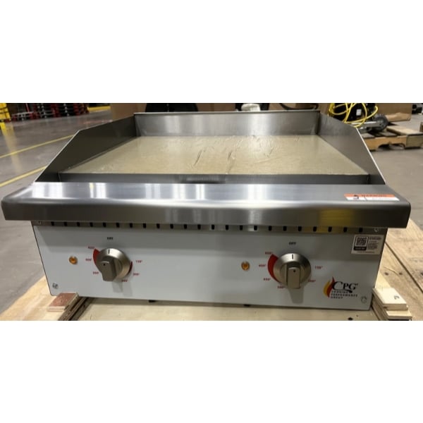 Scratch and Dent Cooking Performance Group G-CPG-24-M 24" Electric Countertop Griddle - 6 kW / 8 kW, 208 / 240V