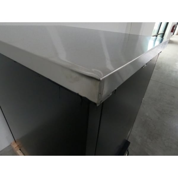 Scratch and Dent Avantco UBB-1-HC 23" Black Counter Height Solid Door Back Bar Refrigerator