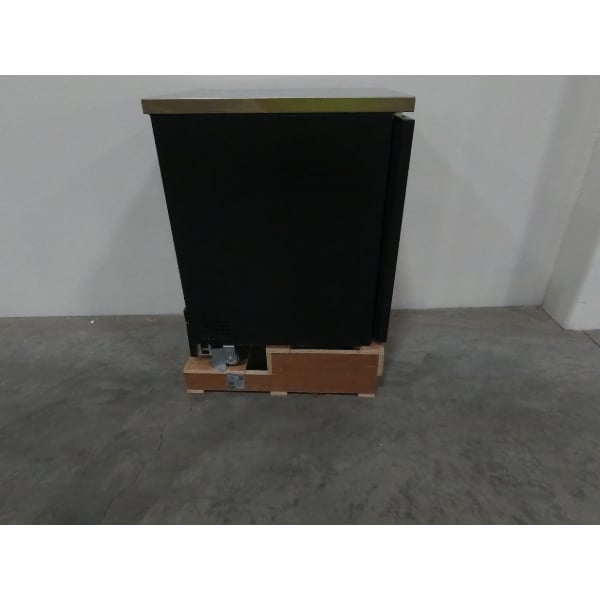 Scratch and Dent Avantco UBB-1-HC 23" Black Counter Height Solid Door Back Bar Refrigerator