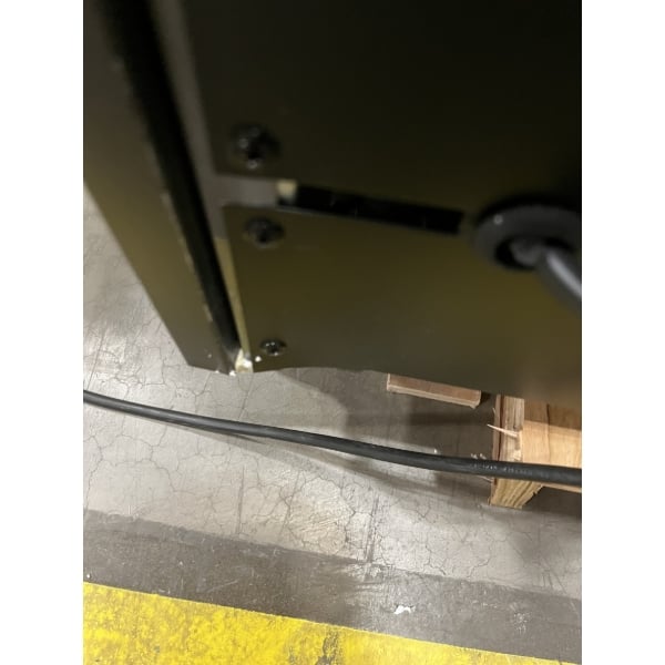 Scratch and Dent Avantco GDC-49-HC 53" Black Swing Glass Door Merchandiser Refrigerator with LED Lighting