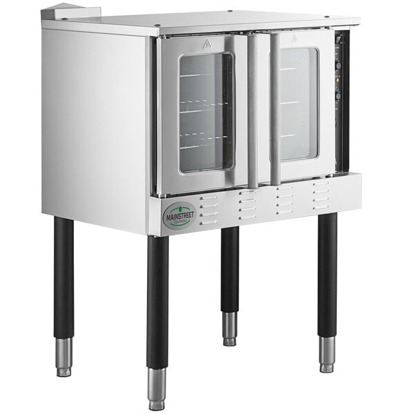 Scratch and Dent MainStreet Equipment CG1-N Single Deck Full Size Natural Gas Convection Oven with Legs - 54,000 BTU