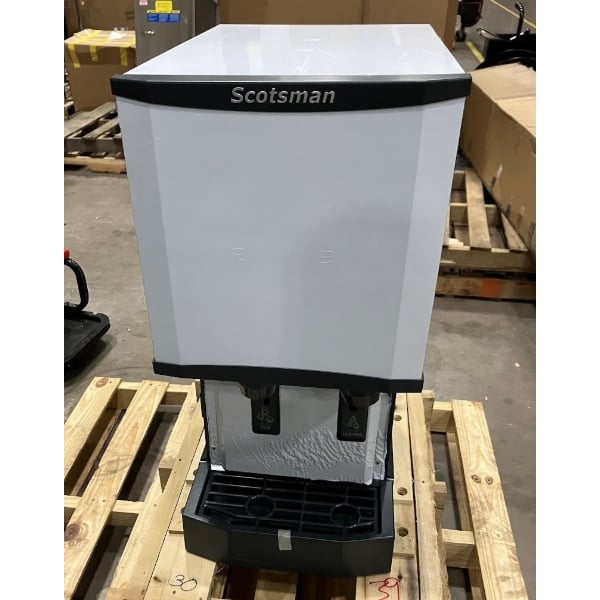 Scratch and Dent Scotsman HID312AX-1A Meridian® Air-Cooled Countertop Nugget Ice Machine and Water Dispenser with Hands-Free Dispensing with 12 lb. Storage Bin - 320 lb., 115V