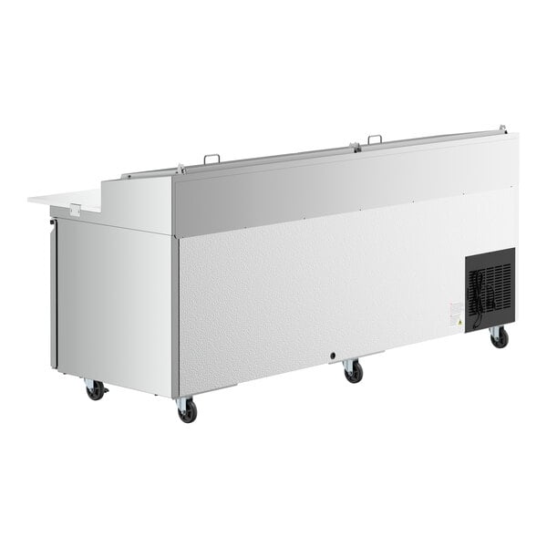 Scratch and Dent Avantco SSPPT-3I 94" 2 Door Refrigerated Pizza Prep Table with 2 Drawers