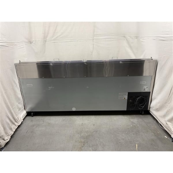 Scratch and Dent Avantco SSPPT-3I 94" 2 Door Refrigerated Pizza Prep Table with 2 Drawers