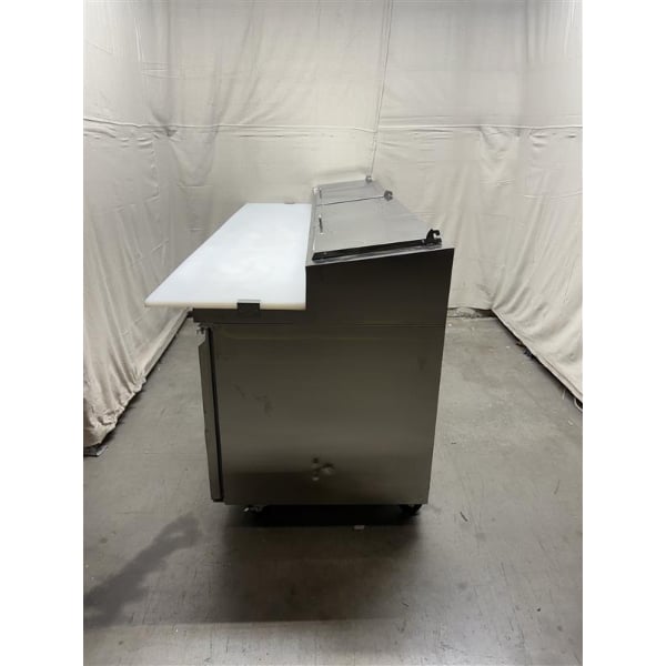 Scratch and Dent Avantco SSPPT-3I 94" 2 Door Refrigerated Pizza Prep Table with 2 Drawers