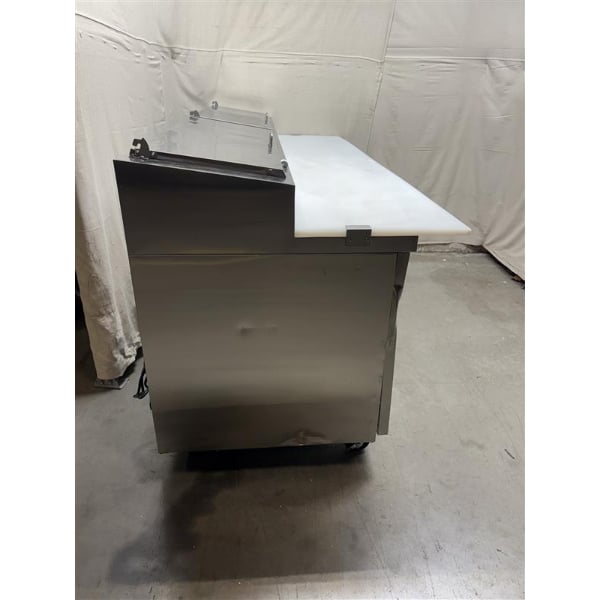 Scratch and Dent Avantco SSPPT-3I 94" 2 Door Refrigerated Pizza Prep Table with 2 Drawers