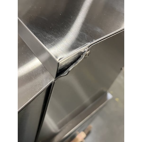 Scratch and Dent Avantco SS-PT-36M-C 36" 2 Door Mega Top Stainless Steel Refrigerated Sandwich Prep Table with 10 1/2" Cutting Board