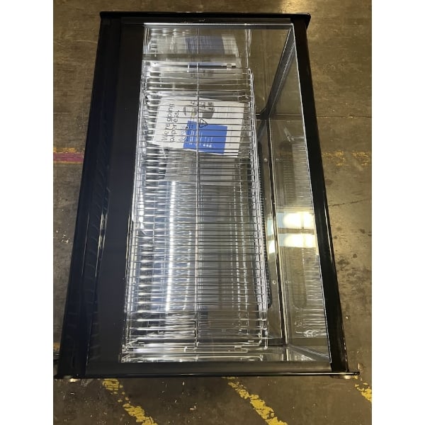Scratch and Dent Avantco BCS-35-HC 34 5/8" Black Refrigerated Square Countertop Bakery Display Case with LED Lighting