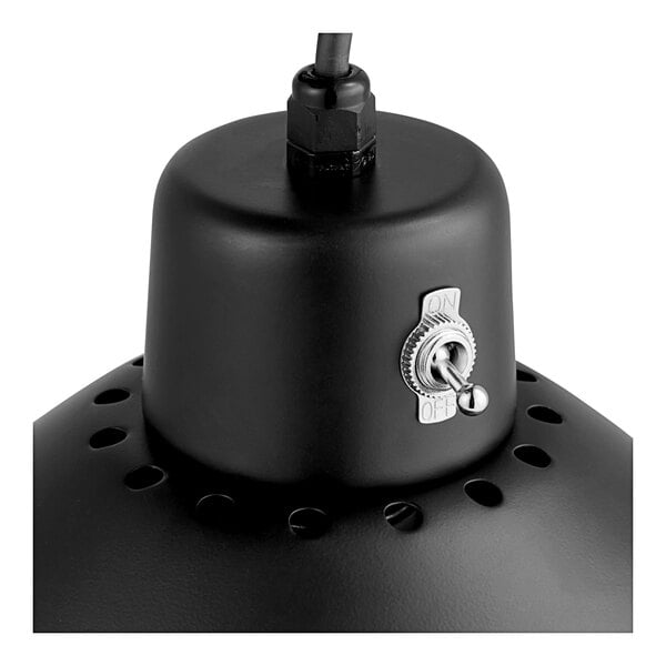 Scratch and Dent Hanson Heat Lamps 800-RET-BK Retractable Cord Ceiling Mount Heat Lamp with Black Finish