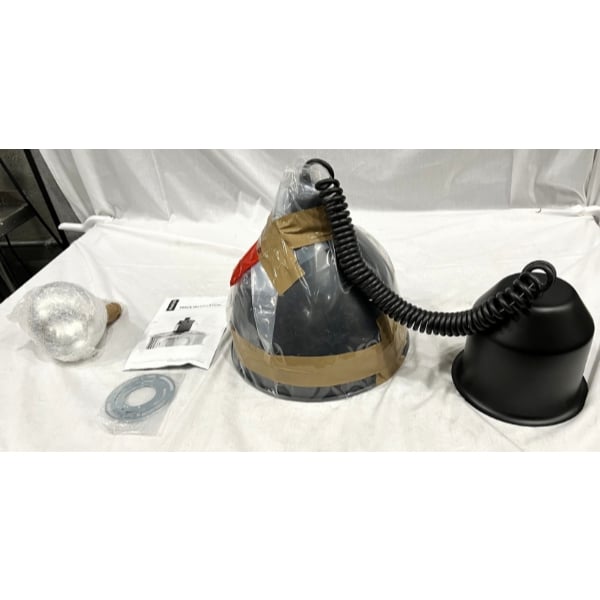 Scratch and Dent Hanson Heat Lamps 800-RET-BK Retractable Cord Ceiling Mount Heat Lamp with Black Finish