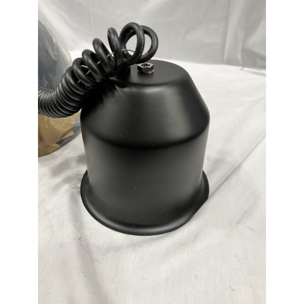 Scratch and Dent Hanson Heat Lamps 800-RET-BK Retractable Cord Ceiling Mount Heat Lamp with Black Finish
