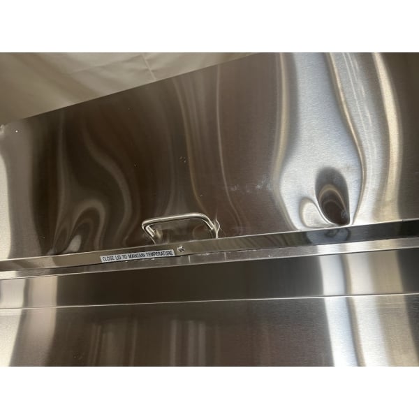 Scratch and Dent Avantco SSPPT-3 94" 3 Door Refrigerated Pizza Prep Table
