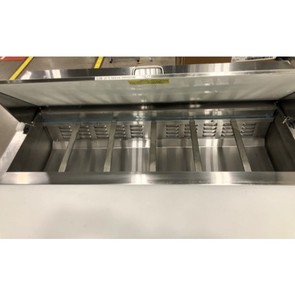Scratch and Dent Avantco SS-PT-48-HC 46 3/4" 2 Door Stainless Steel Refrigerated Sandwich Prep Table