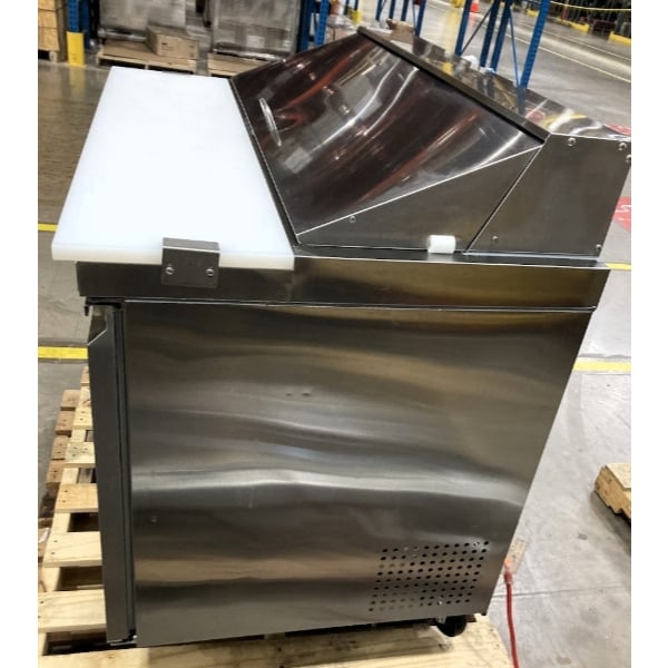 Scratch and Dent Avantco SS-PT-48-HC 46 3/4" 2 Door Stainless Steel Refrigerated Sandwich Prep Table
