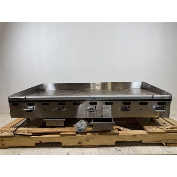 Scratch and Dent Wolf by Vulcan AGM60-NAT Natural Gas 60" Heavy-Duty Gas Countertop Griddle with Manual Controls - 135,000 BTU