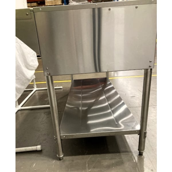 Scratch and Dent Avantco STE-4SA Four Pan Open Well Electric Steam Table with Undershelf - 120V, 2000W