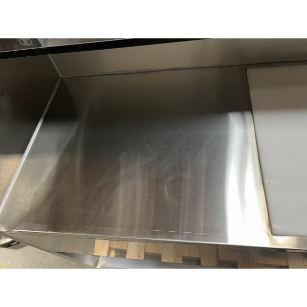 Scratch and Dent Regency 74" Basic Stainless Steel Portable Bar with Two Removable Speed Rails and Ice Bin
