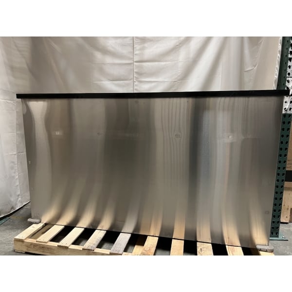 Scratch and Dent Regency 74" Basic Stainless Steel Portable Bar with Two Removable Speed Rails and Ice Bin