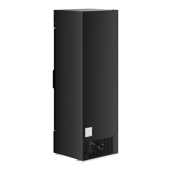 Scratch and Dent Avantco GDC-15-HC 25 5/8" Black Left-Hinged Swing Glass Door Merchandiser Refrigerator with LED Lighting