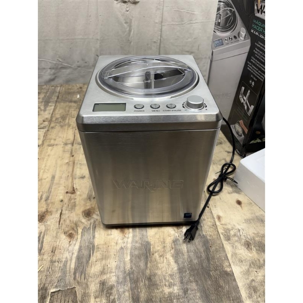 Scratch and Dent Waring WCIC25 2.5 Qt. Compressor Ice Cream Maker - 120V, 180W