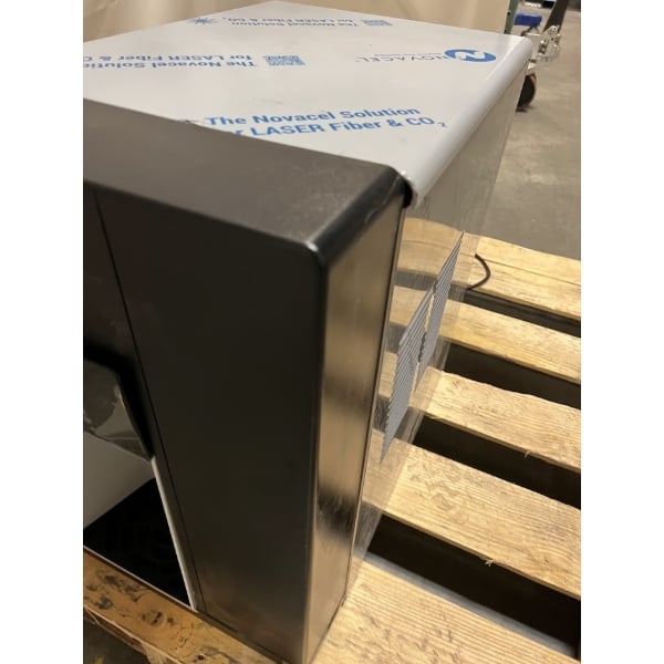 Scratch and Dent Follett 15CI114A-IW-CL-ST-00 Champion 15 Series Air-Cooled Chewblet Countertop Ice Maker and Water Dispenser with 15 lb. Storage Bin and Filter - 100 lb., 115V