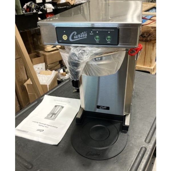 Scratch and Dent Curtis TLP12A Low-Profile 18" Automatic Airpot Brewer with Stainless Steel Finish - 120V, 1,500W