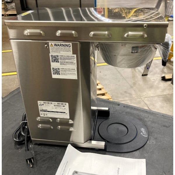 Scratch and Dent Curtis TLP12A Low-Profile 18" Automatic Airpot Brewer with Stainless Steel Finish - 120V, 1,500W
