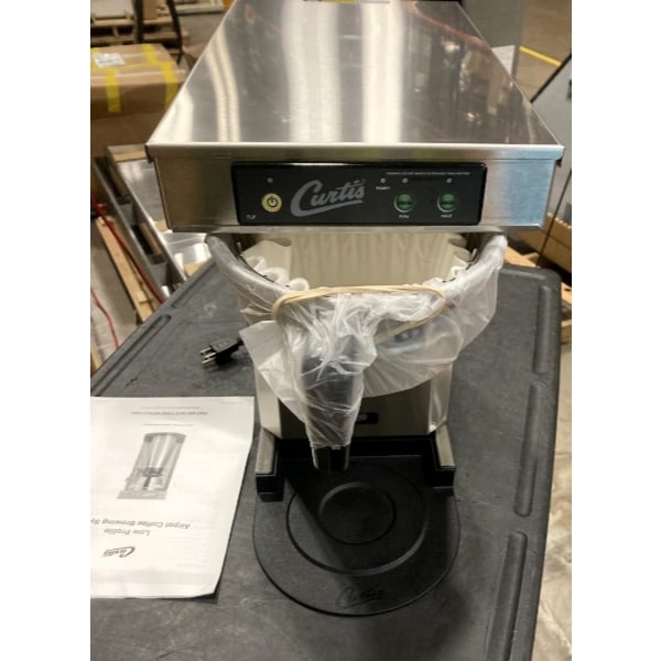 Scratch and Dent Curtis TLP12A Low-Profile 18" Automatic Airpot Brewer with Stainless Steel Finish - 120V, 1,500W