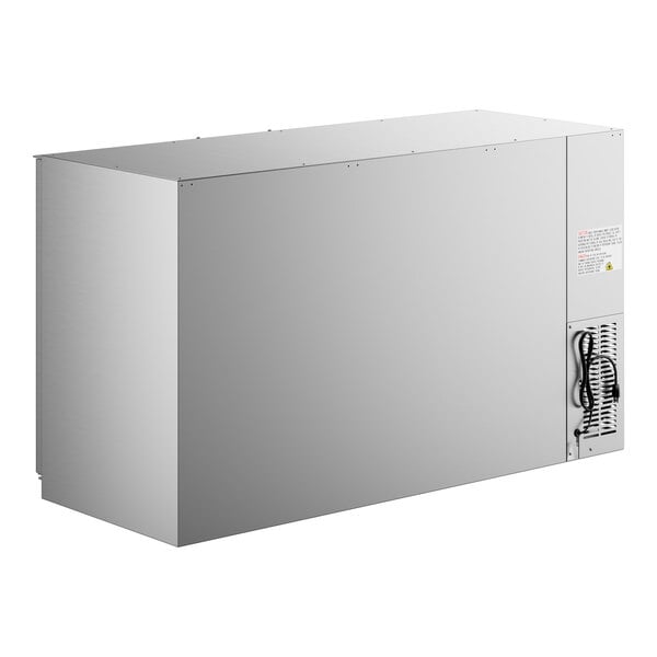 Scratch and Dent Avantco UBB-60-GT-G-S 60" Stainless Steel Underbar Height Narrow Glass Door Back Bar Refrigerator with Galvanized Top and LED Lighting