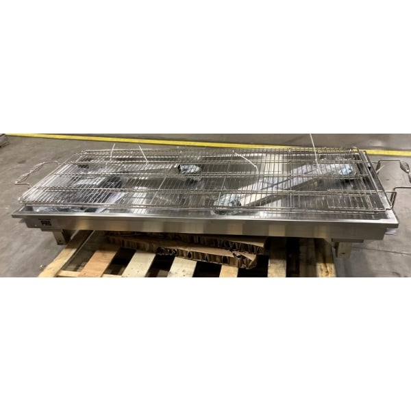 Scratch and Dent Backyard Pro CHAR-60SS 60" Heavy-Duty Stainless Steel Charcoal Grill with Adjustable Grates, Removable Legs, and Cover