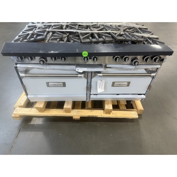 Scratch and Dent Garland G60-10CC Natural Gas 10 Burner 60" Range with 2 Convection Ovens - 406,000 BTU