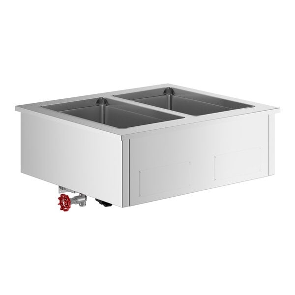 Scratch and Dent ServIt SDW-2H Two Pan Full Size Insulated Drop-In Hot Food Well - 208/240V