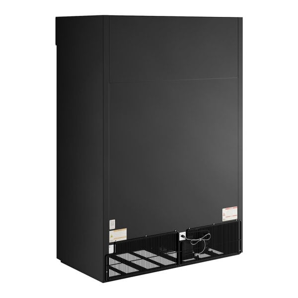 Scratch and Dent True GDM-47-HC-LD 54 1/8" Black Refrigerated Sliding Glass Door Merchandiser with LED Lighting