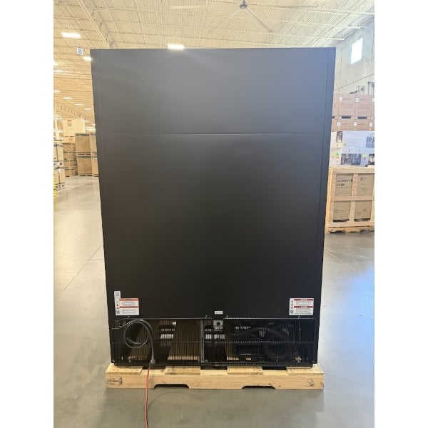 Scratch and Dent True GDM-47-HC-LD 54 1/8" Black Refrigerated Sliding Glass Door Merchandiser with LED Lighting