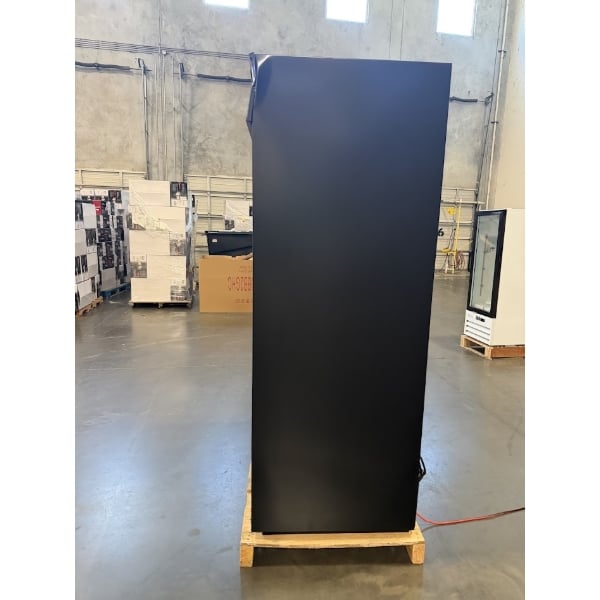 Scratch and Dent True GDM-47-HC-LD 54 1/8" Black Refrigerated Sliding Glass Door Merchandiser with LED Lighting