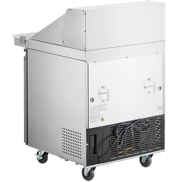 Scratch and Dent Avantco SS-PT-27M-HC 27" 1 Door Mega Top Stainless Steel Refrigerated Sandwich Prep Table
