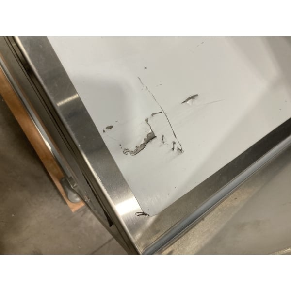 Scratch and Dent Regency 63" Basic Stainless Steel Portable Bar with Two Removable Speed Rails and Ice Bin