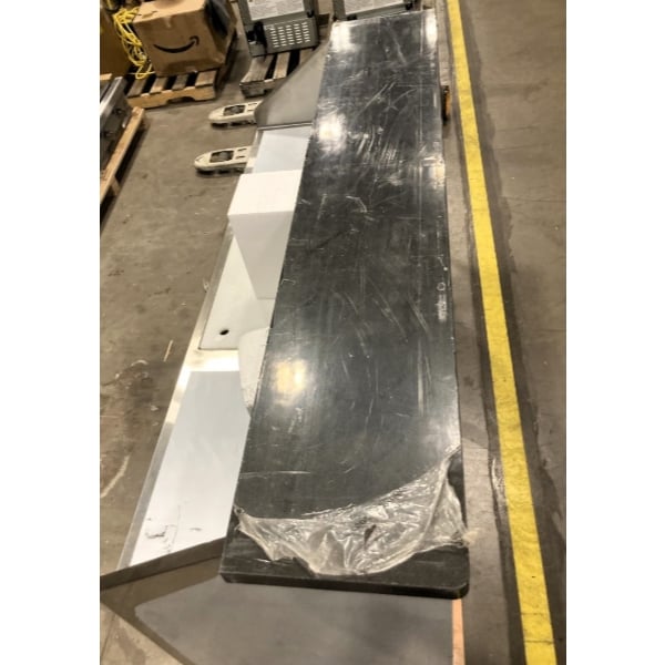Scratch and Dent Regency 63" Basic Stainless Steel Portable Bar with Two Removable Speed Rails and Ice Bin