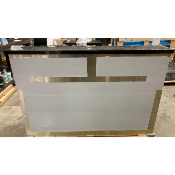 Scratch and Dent Regency 63" Basic Stainless Steel Portable Bar with Two Removable Speed Rails and Ice Bin
