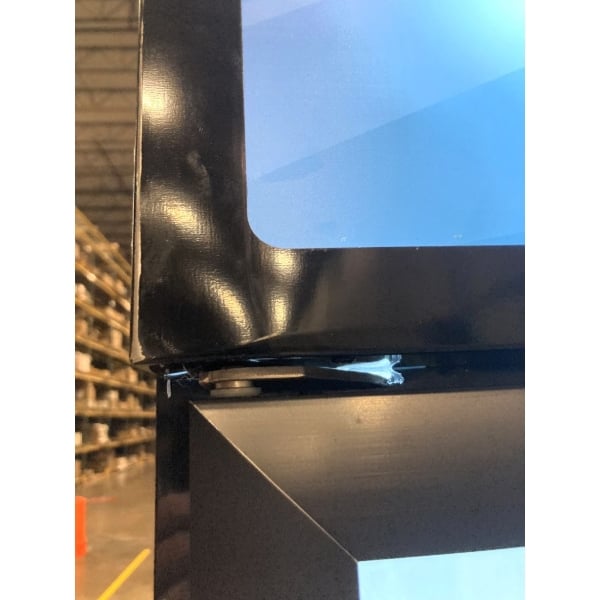 Scratch and Dent MainStreet Equipment GMC-49 52 3/4" Black Swing Glass Door Merchandiser Refrigerator - 120V