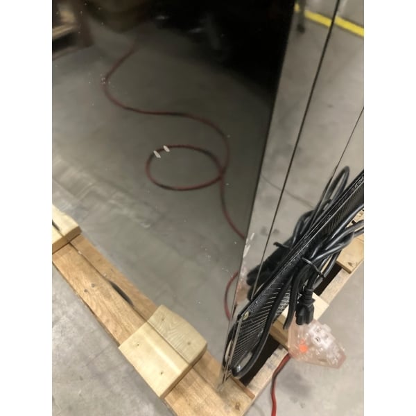 Scratch and Dent MainStreet Equipment GMC-49 52 3/4" Black Swing Glass Door Merchandiser Refrigerator - 120V