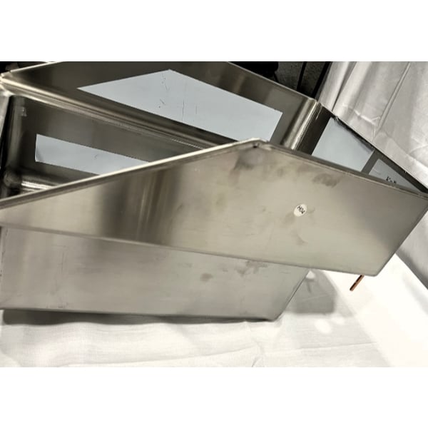 Scratch and Dent Krowne HS-1225 10" x 14" x 5" 20 Gauge Stainless Steel One Compartment Drop-In Sink with Side Splashes and 6" Double Bend Faucet