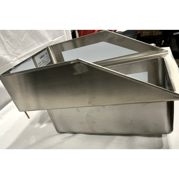 Scratch and Dent Krowne HS-1225 10" x 14" x 5" 20 Gauge Stainless Steel One Compartment Drop-In Sink with Side Splashes and 6" Double Bend Faucet