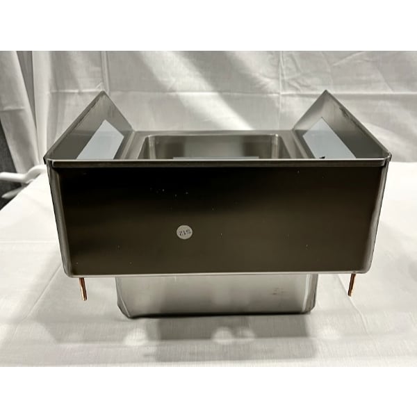 Scratch and Dent Krowne HS-1225 10" x 14" x 5" 20 Gauge Stainless Steel One Compartment Drop-In Sink with Side Splashes and 6" Double Bend Faucet